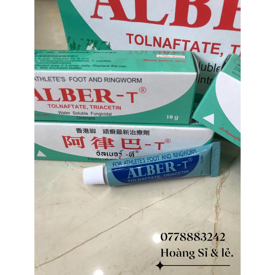 Alber-T trị lác mặt, nấm chân, vảy đỏ gà đá (1 tuýp) - Thuốc Chiến Kê.