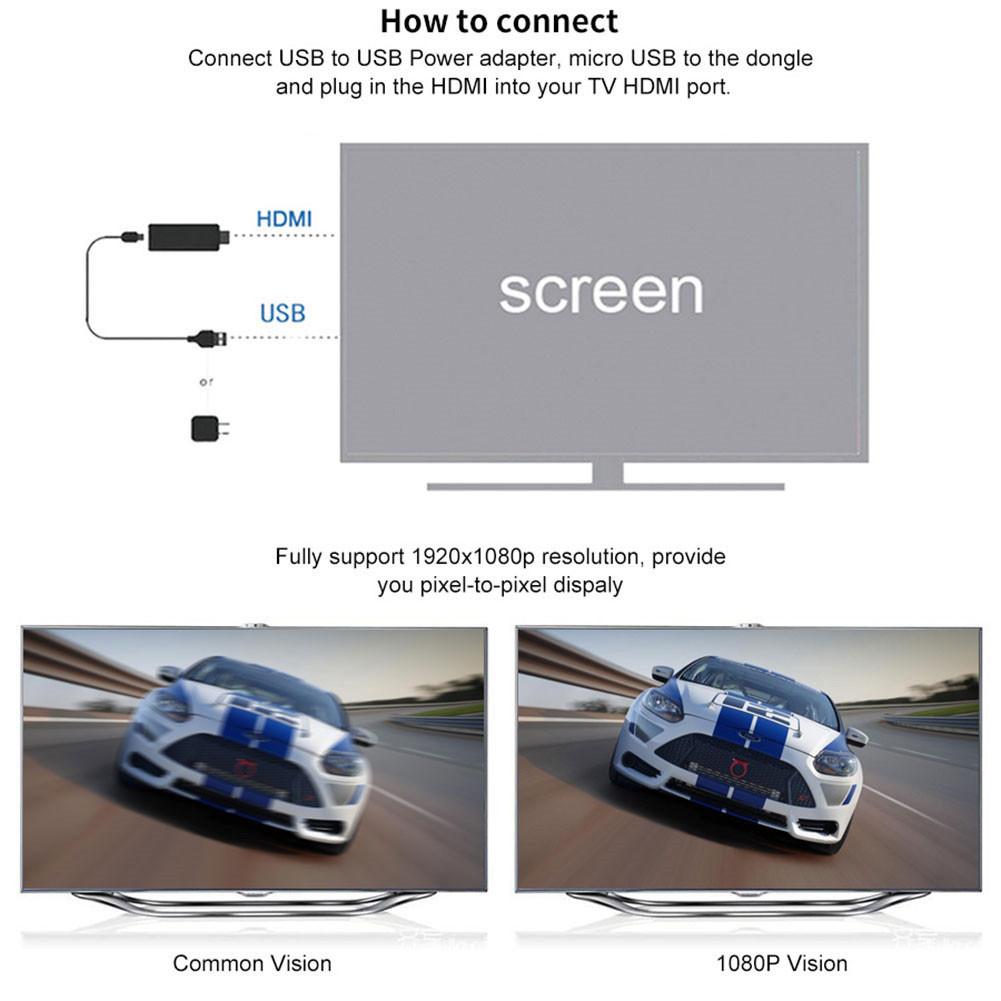 TZ Màn hình Wi-Fi không dây MiraScreen MX Bộ thu TV dongle HDMI tương thích 1080P Airplay