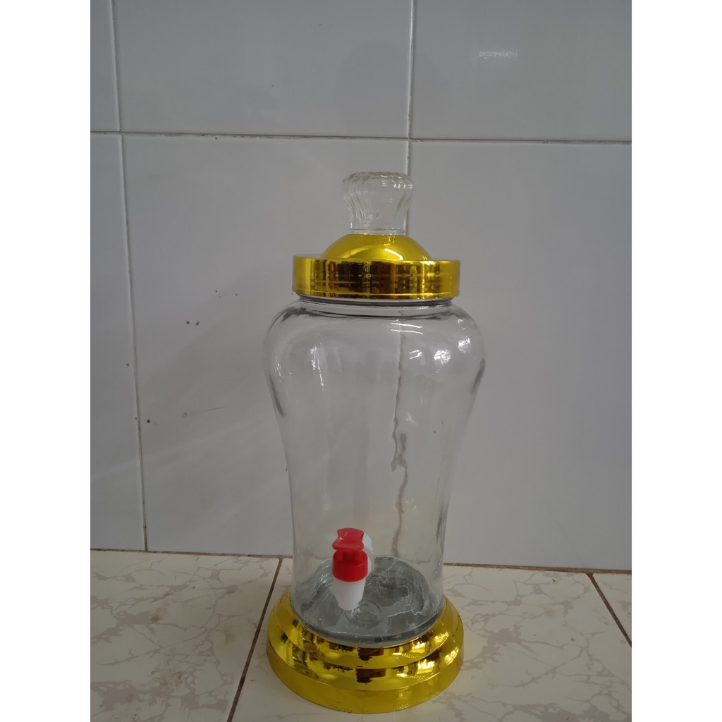 Bình rượu ngâm sâm thuỷ tinh 3 lít có van ,không van