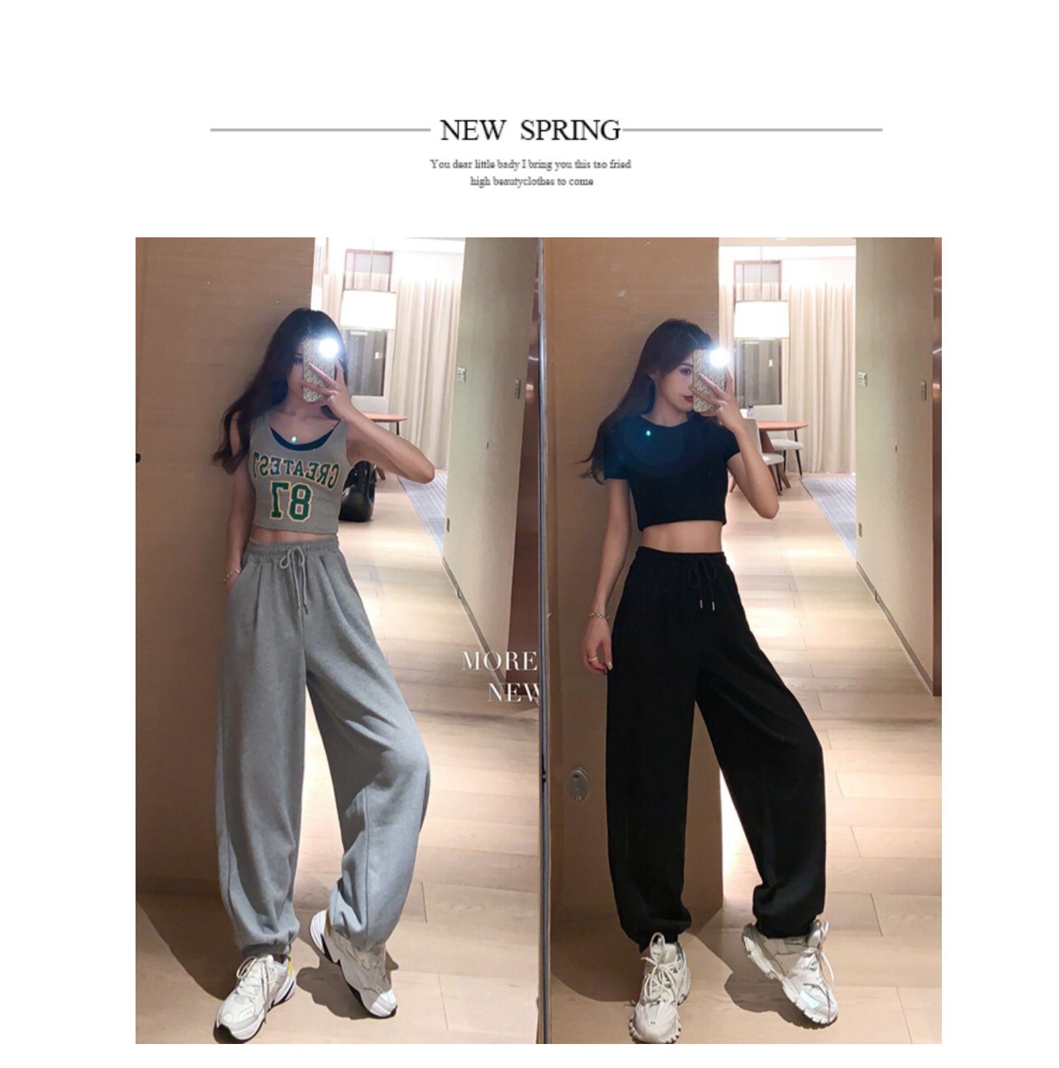 🌈Summer wide-leg pants Women's nine-point bloomers Thin section high-waist seven-point carrot pants Harem pants🌸 | BigBuy360 - bigbuy360.vn
