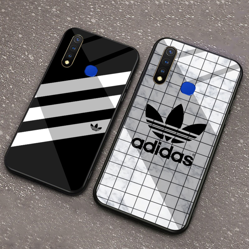 Ốp Điện Thoại Cạnh Mềm Mặt Kính Cường Lực Hình Adidas Z30 Cho Vivo Y11 Y12 Y15 Y17 Y91 Y93 Y95 Y91C V9 V11 V15 Y85 Y89 Pro 2020