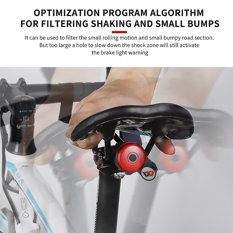 Đèn gắn yên xe đạp WEST BIKING cảnh bảo an toàn khi chạy xe ban đêm sạc USB cao cấp