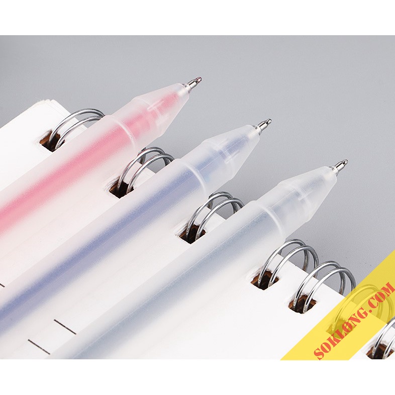 Bút gel nét 0.5mm Baoke thân bút trong suốt ghi chép tiện lợi B20
