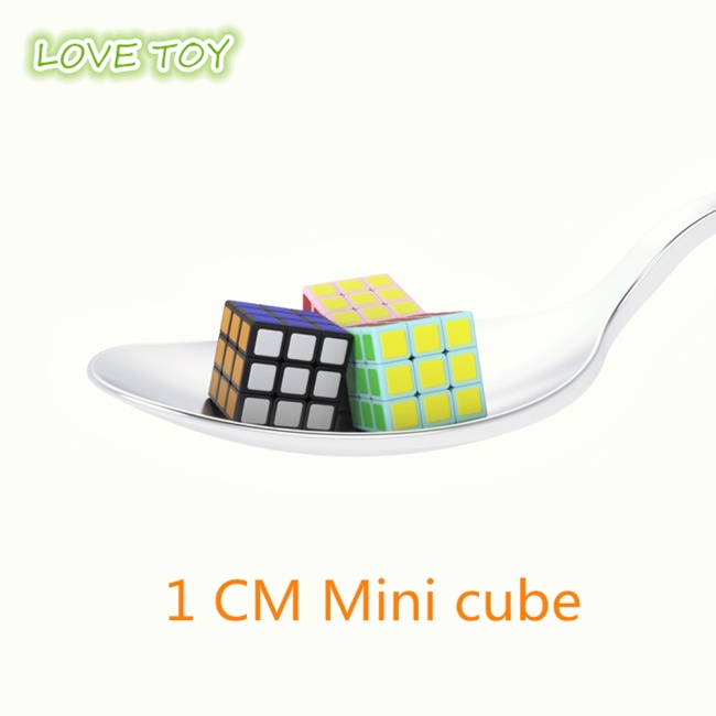 Khối Rubik 3X3 Mini 1cm Nhiều Màu Sắc Dễ Thương