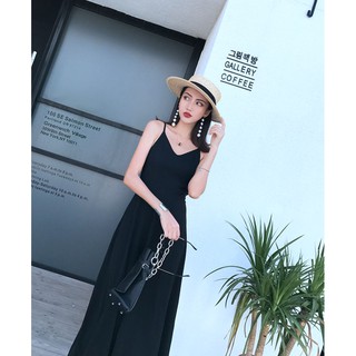 Váy maxi 2 dây thắt nơ lưng