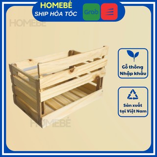 Thùng Gỗ Pallet Gấp Gọn - Box Gỗ Thông Trang Trí