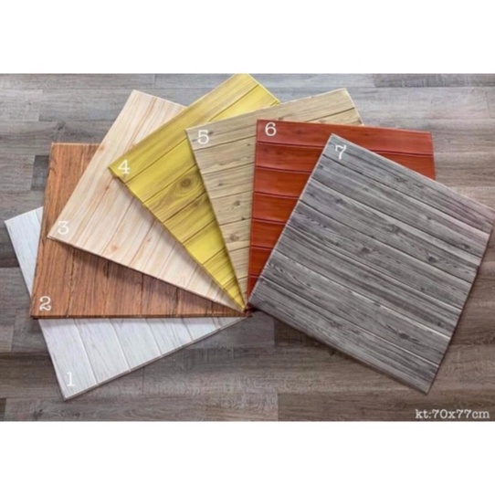 XỐP DÁN TƯỜNG GỈA GỖ 3D CÁCH ÂM CÁCH NHIỆT KHỔ LỚN 77 X70CM