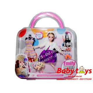 Búp bê thời trang Emily mắt ngọc: Có khớp (Đầm tím).