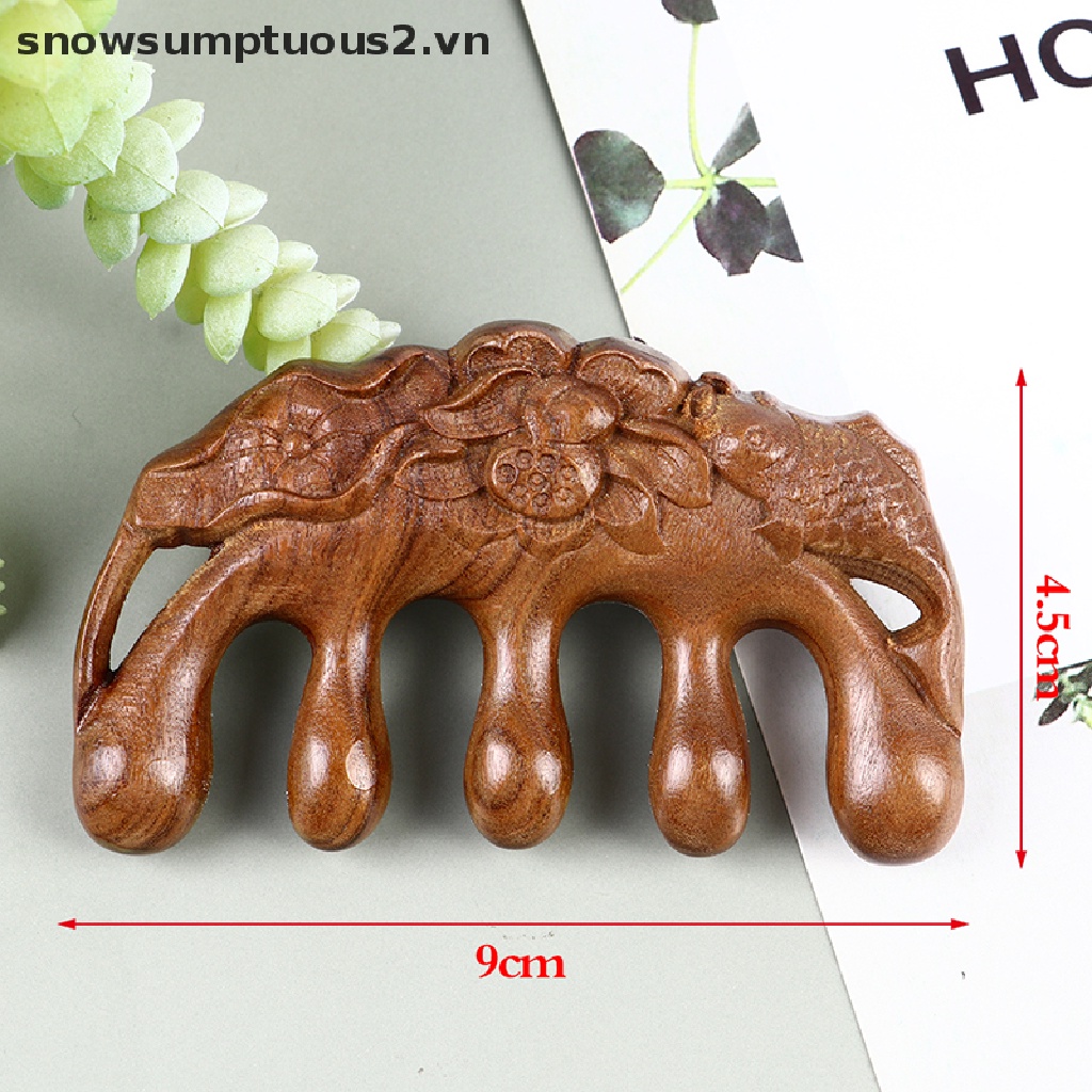 [Hàng mới về] Lược gỗ đàn hương mát xa châm cứu