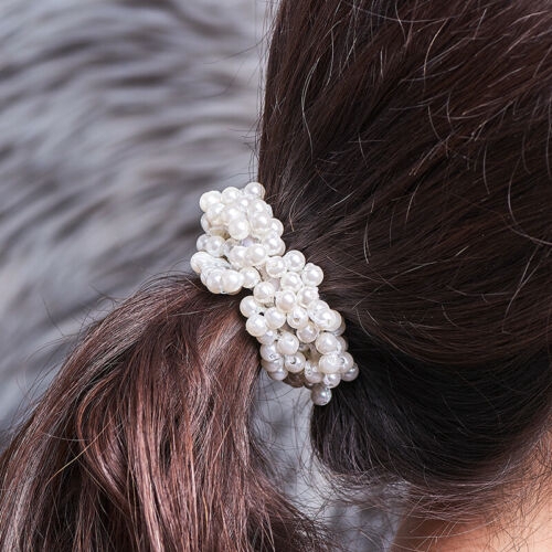 Dây cột tóc đính hạt giả ngọc trai tùy chọn màu sắc