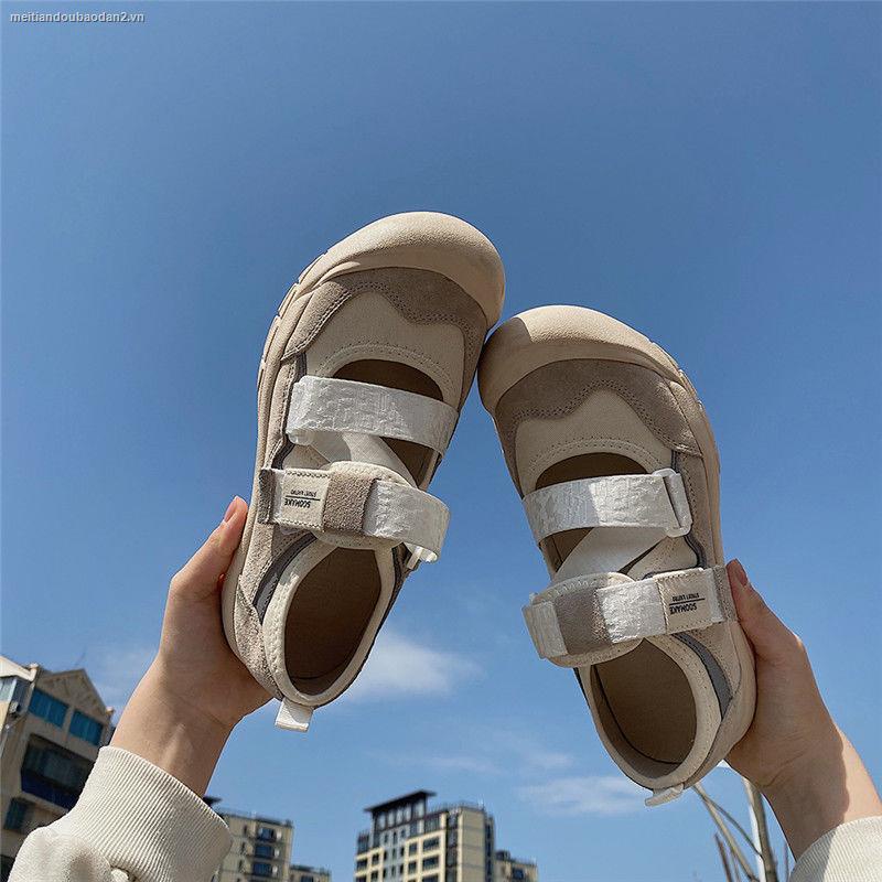 Giày thể thao dễ thương dành cho nữ 2021 khóa dán thoáng khí thời trang mùa hè