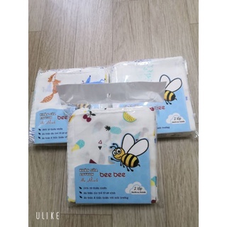 Khăn xô nhật bee bee 2 lớp in hình (10 cái)