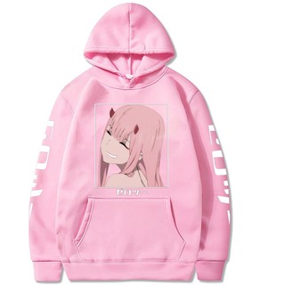 Anime Zero Hai In Áo Chui Đầu Nam Quá Khổ Hoody Darling In Franxx Trang Phục Áo Khoác Bông Tai Kẹp Sudadera Áo Hoddie
