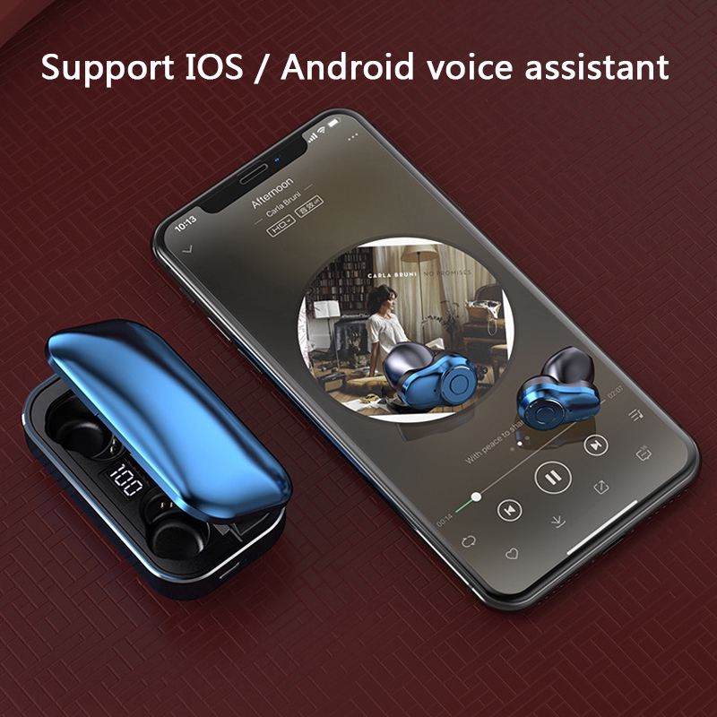 Tai nghe bluetooth không dây TWS A6 Plus 5.0 với pin dự phòng 3000mAh | BigBuy360 - bigbuy360.vn