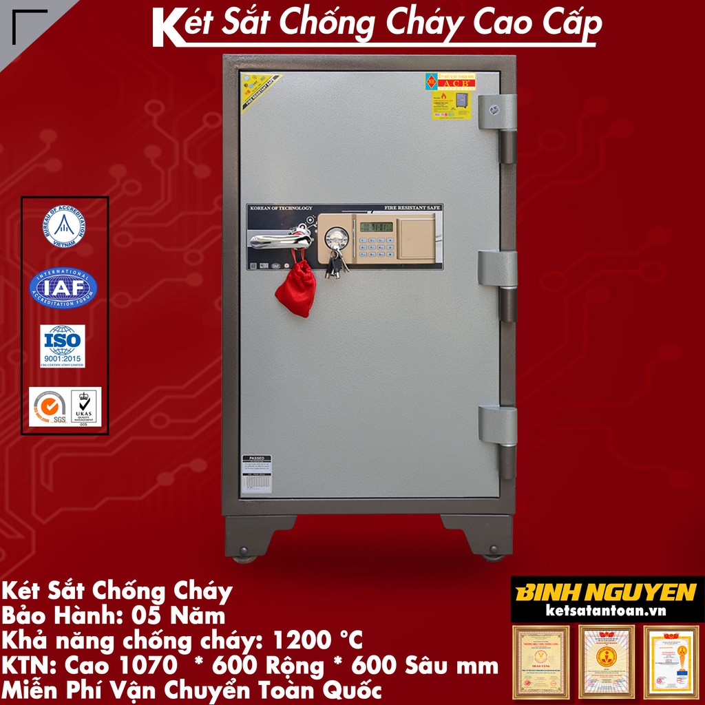 KÉT SẮT NGÂN HÀNG ACB KCC210 ĐIỆN TỬ CHỐNG CHÁY CÓ BÁO ĐỘNG