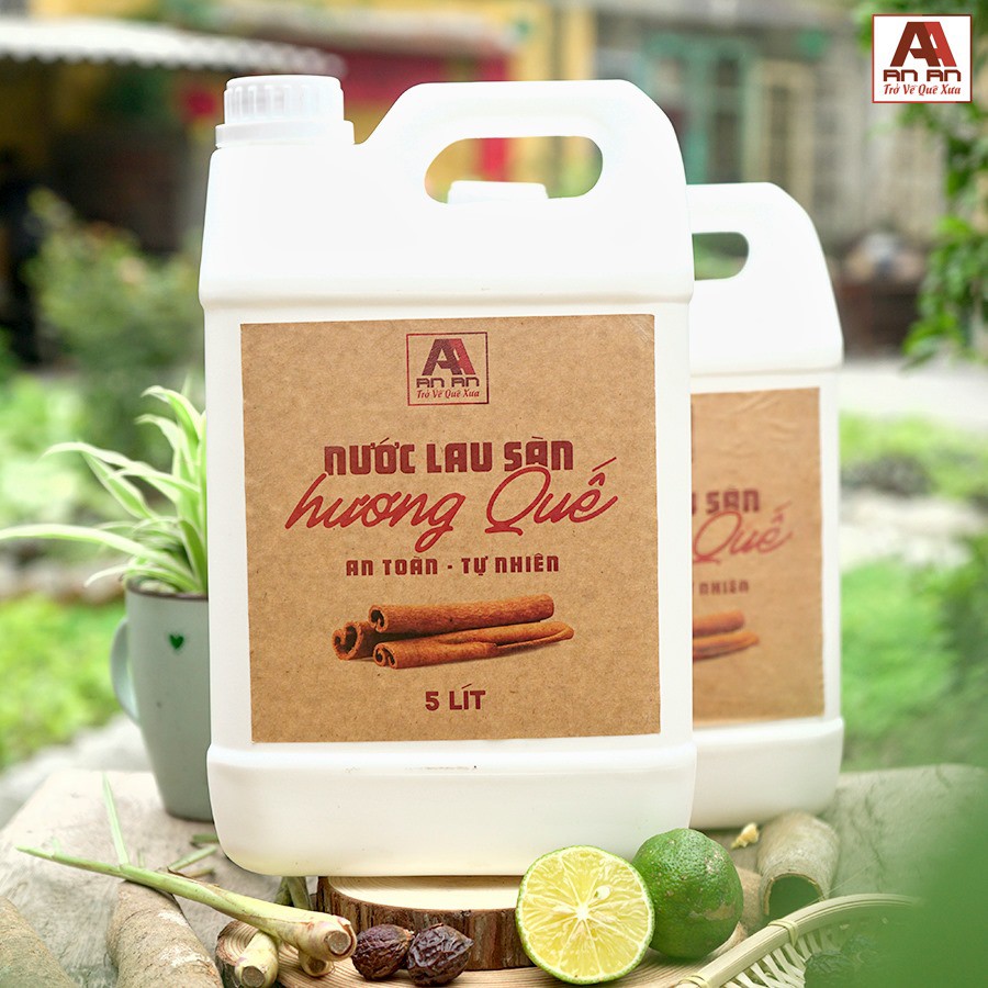 Nước lau sàn thảo mộc quế An An 5 lít, Cam kết hàng đúng chất lượng, an toàn, xua đuổi côn trùng, sạch bóng.