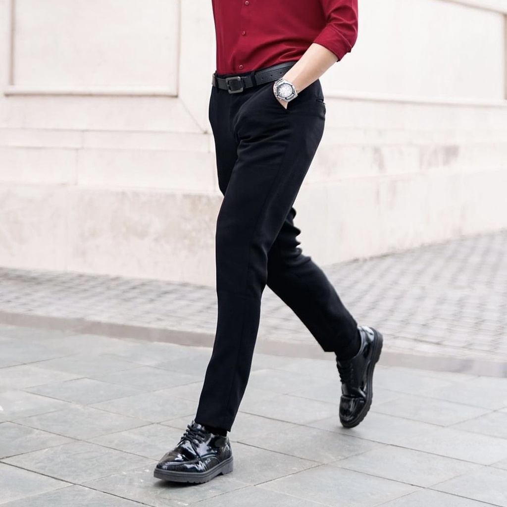 Quần Tây Âu Màu Đen Form Rộng Dễ Phối Đồ Dành Cho Nam