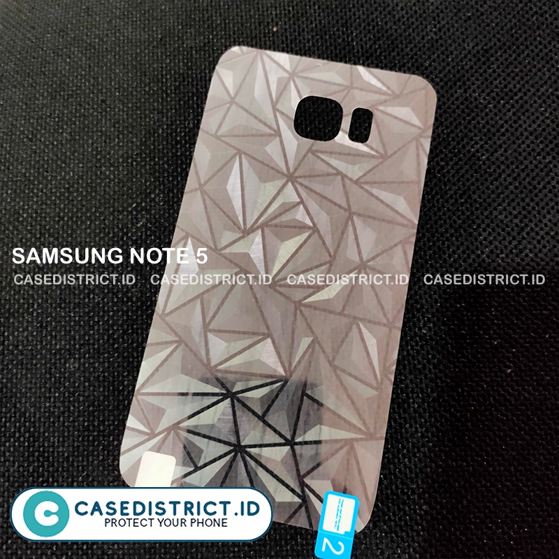 Miếng Dán Lưng Họa Tiết Kim Cương Chống Trầy Xước Cho Samsung Note 5