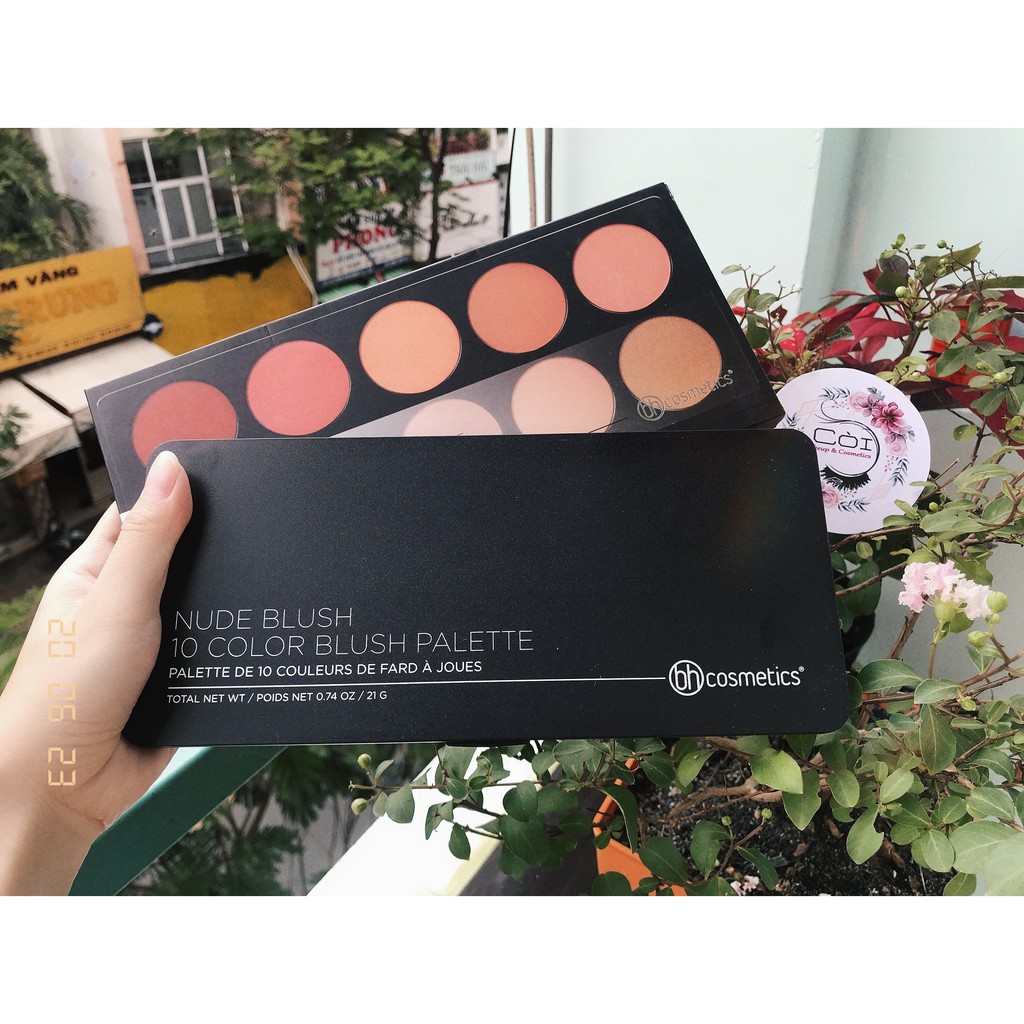 (Auth) Bảng Phấn Má 10 Ô BH Cosmetics Nude Blush – 10 Color Blush Palette