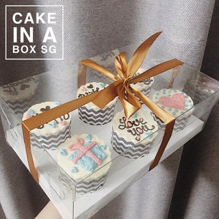 Hộp Cupcakes Nhựa PET 6 Bánh/ 10 bộ