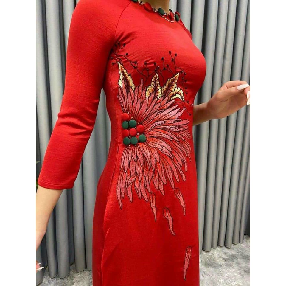 ÁO DÀI THÊU TÂY THI  MAY SẴN HOT HOT