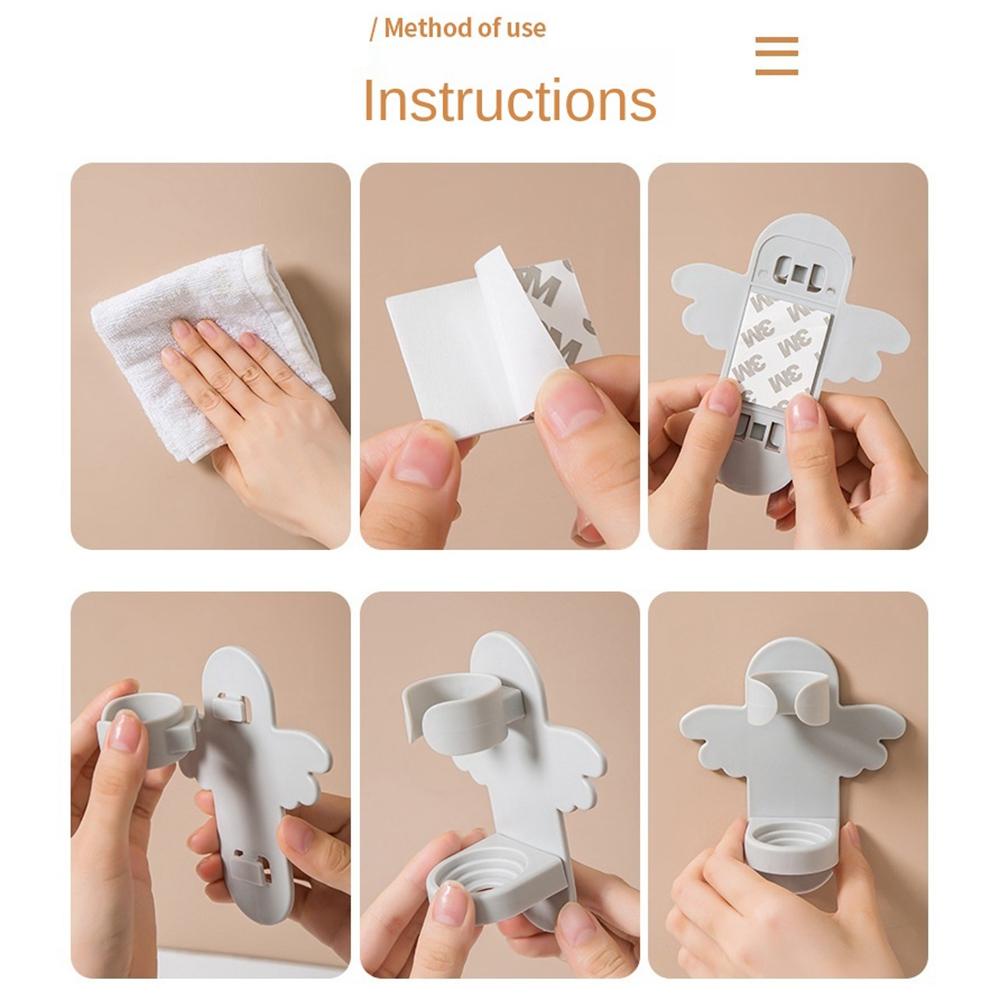 Lloyd Đế Bàn Chải Đánh Răng Điện Hình Bướm Không Để Lại Dấu Vết Giữ Khô Tiết Kiệm Không Gian Kèm Miếng Dán S
