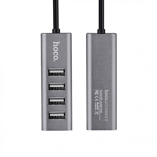 Bộ chia cổng USB Hoco HB1 Type C ra 4 cổng USB 2.0 hàng chính hãng