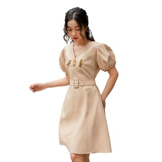 OLV - Đầm Tan Belted Dress