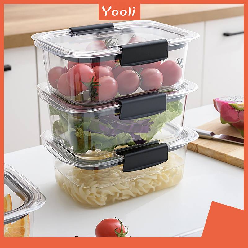 YOOLI 920ml Hộp cơm nguyên liệu lành mạnh Hộp cơm PET Bento Hộp đựng thức ăn cho lò vi sóng Đồ ăn đựng thực phẩm Hộp đựng thức ăn