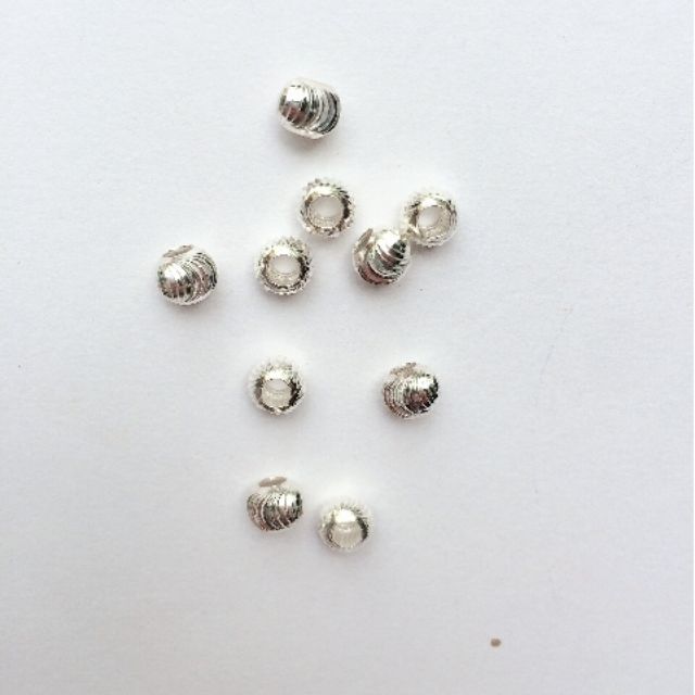 BB02 - Hạt bi bạc 925 khía 6mm
