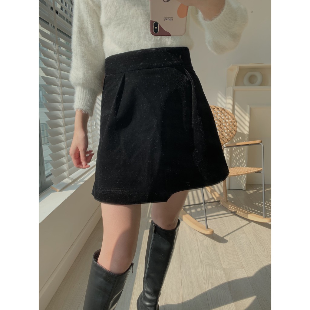 Chân váy nhung cạp xếp li TKC03 1994CLOSET