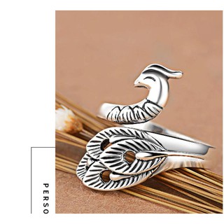  Nhẫn PHƯỢNG HOÀNG nhẫn bạc nam nữ thiết kế hở điều chỉnh size