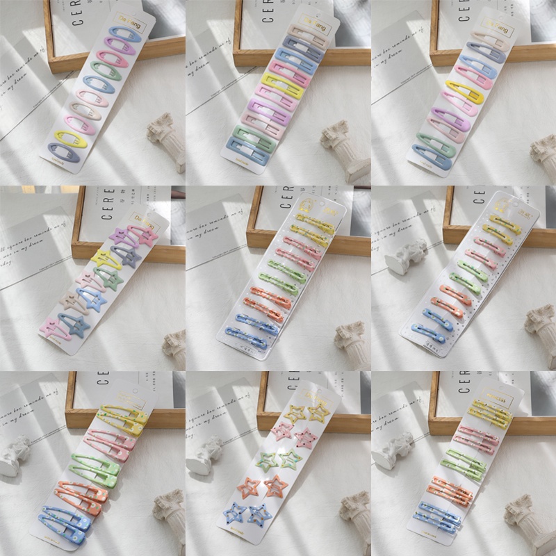 Set 5/10 Kẹp Tóc Nhiều Dễ Thương Phong Cách Hàn Quốc Cho Nữ