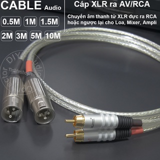 Cặp dây Canon đực ra AV DIY 0.5M đến 3M - XLR male to RCA cable