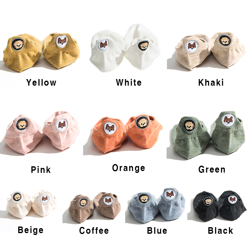 Vớ cotton cổ ngắn họa tiết động vật dễ thương cho nữ