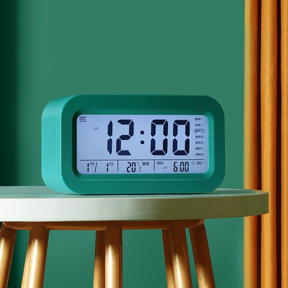 Đồng Hồ Báo Thức Điện Tử Để Bàn Có Đèn LED Hiển Thị Nhiệt Độ Và Lịch