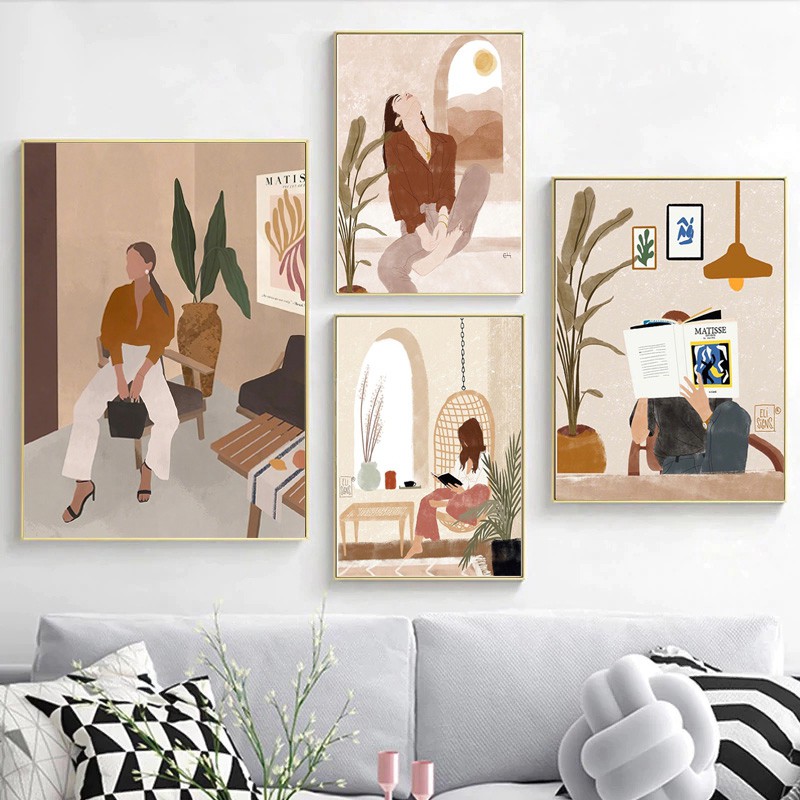 Lõi tranh vải canvas treo tường trang trí nội thất ấn tượng đẹp mắt
