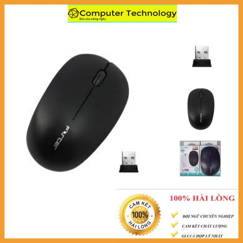 Chuột máy tính, Chuột không dây FOTER V181,nhỏ gọn, tiện dụng.kết nối không dây tốc độ cao, tặng kèm pin AA