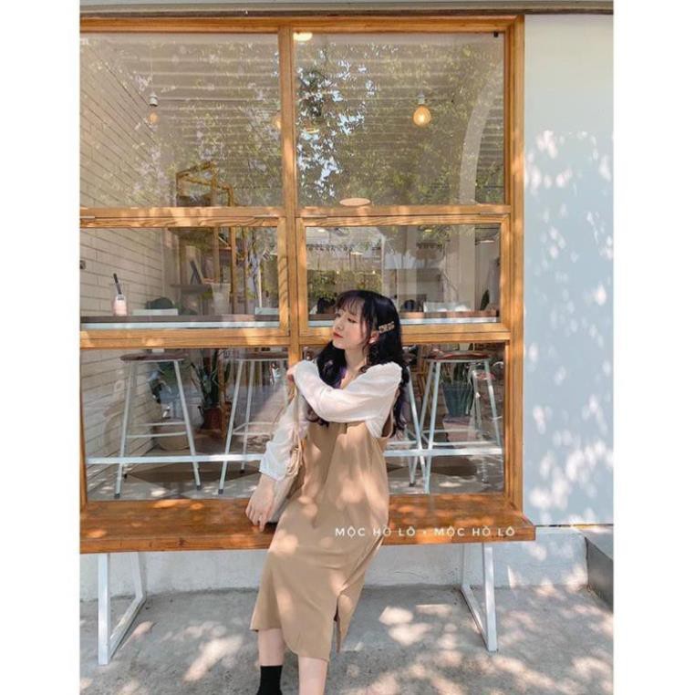 Sét Váy Yếm Dáng Baby Doll- Kèm Áo Trắng Hàng Quảng Châu Y818 -Teen 888