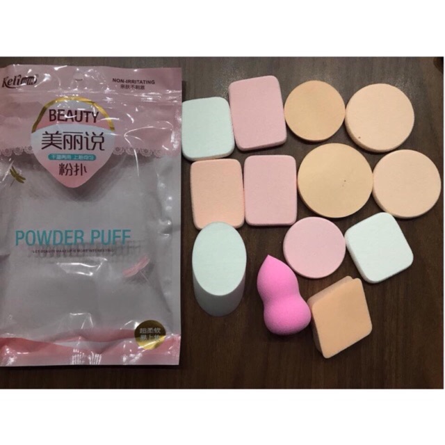 Set 13 bông mút đánh kem phấn Beauty KELI