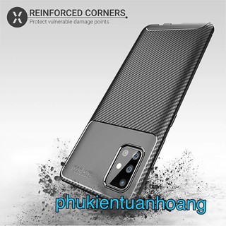 Ốp lưng Samsung Galaxy A71 Flim Carbon siêu chống sốc