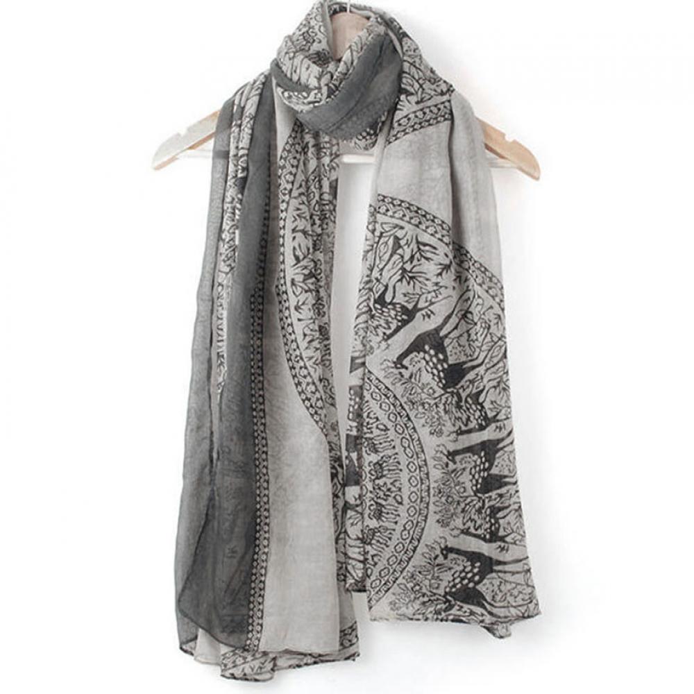 Khăn Choàng Cổ Dài Mềm Mại Phong Cách Cổ Điển Cho Nữ