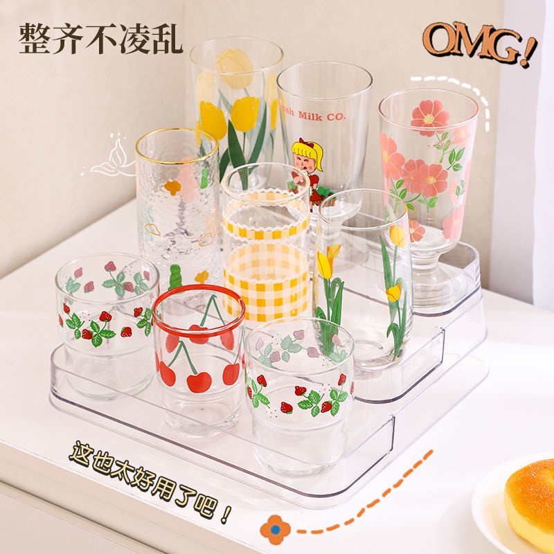 Giá Đỡ Cốc Nước Ba Tầng Bằng Kim Loại Tiện Dụng Và Bền