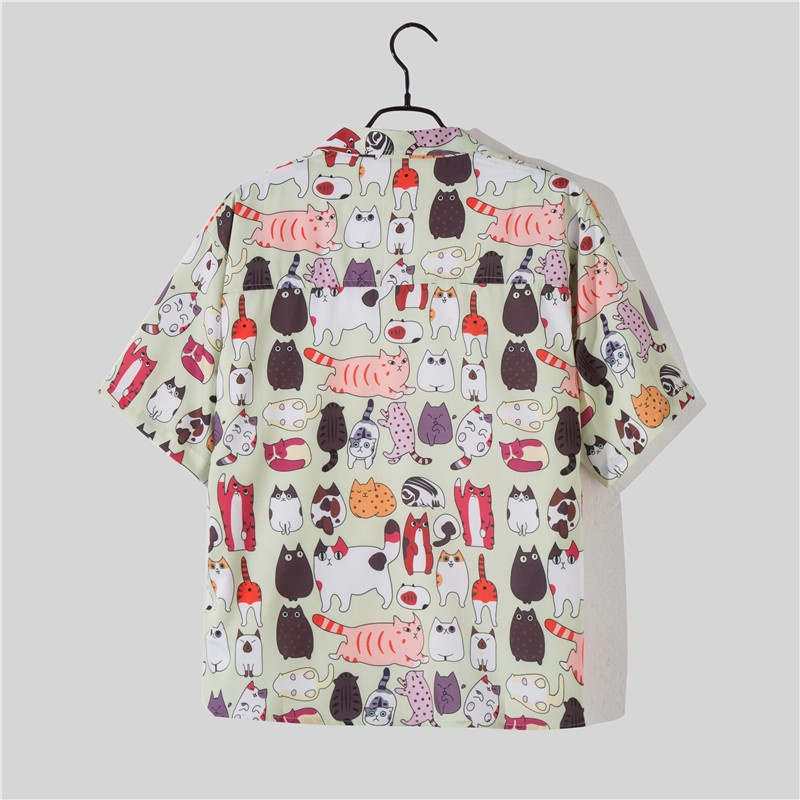 Áo Sơ Mi Tay Ngắn Dáng Rộng In Họa Tiết Hoa Phong Cách Hawaii Thời Trang Mùa Hè Cho Nam size M-3XL