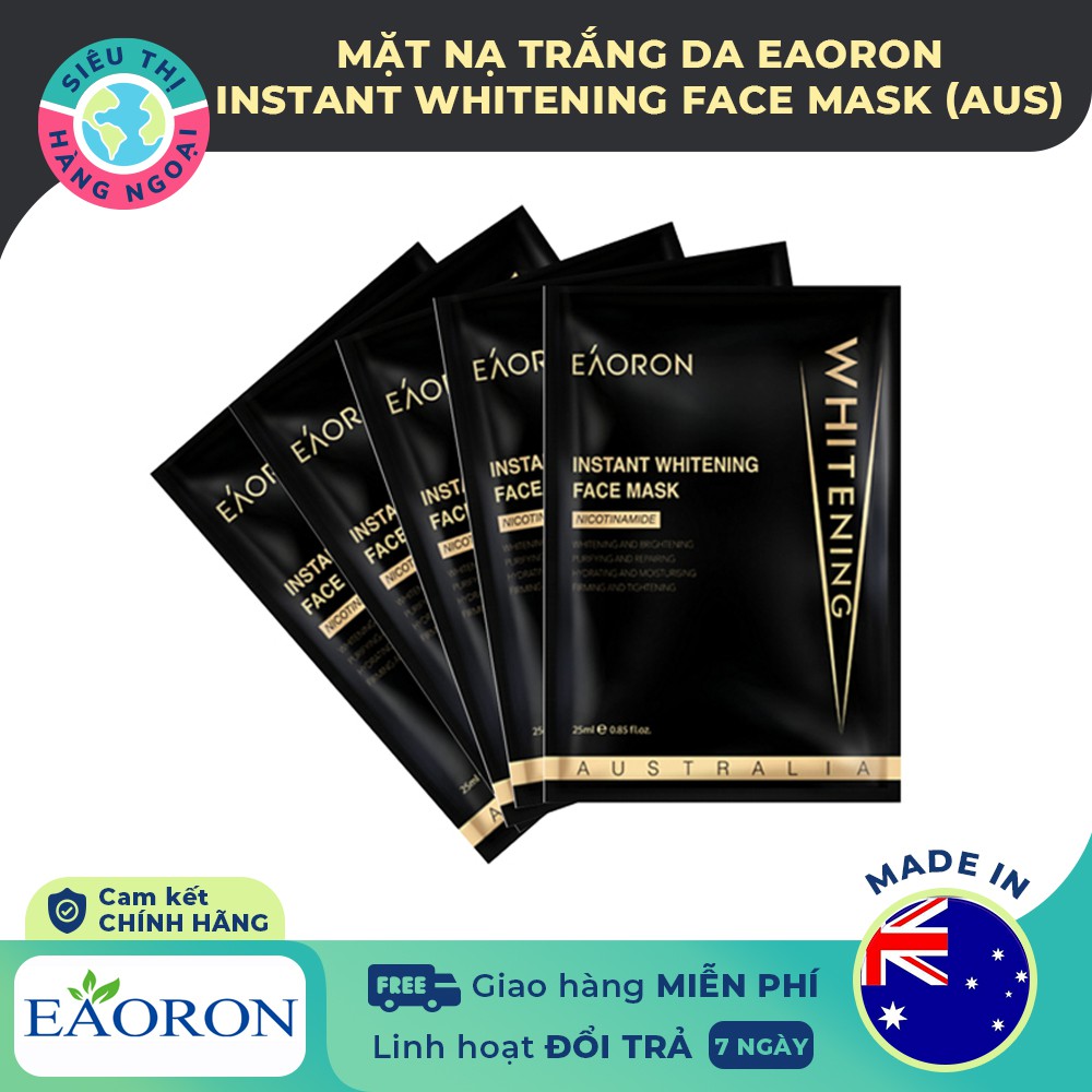 Mặt nạ dưỡng da Eaoron - 5 miếng [Săn chắc cơ mặt;mờ nám, tàn nhang; khóa ẩm] Hàng Úc