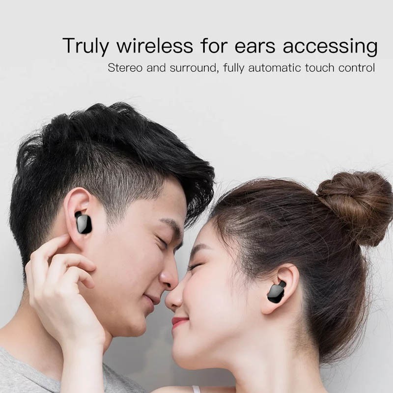 Tai nghe Bluetooth đôi true wireless BASEUS Encok W02 V4.1 âm thanh 4D Stereo - hỗ trợ kết nối riêng lẽ từng tai (đen)