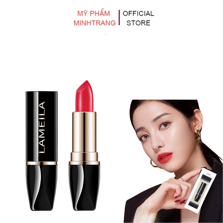 Son môi dạng thỏi Lameila Lipstick lì,mịn,lâu trôi,lên màu tự nhiên,màu sắc tươi sáng,dưỡng ẩm cho đôi môi căng bóng
