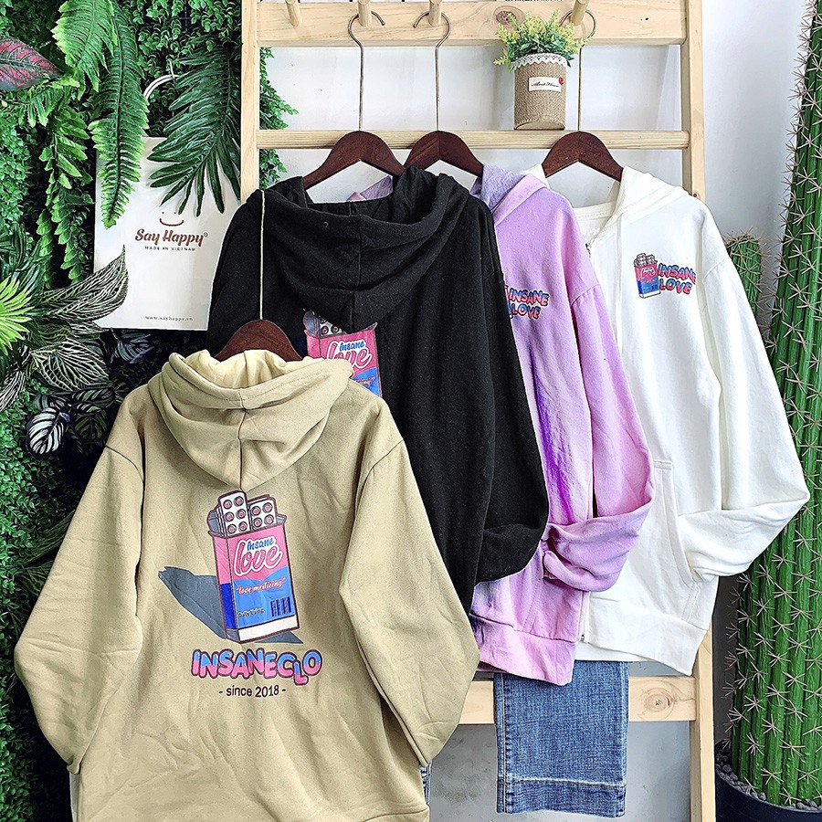 [Kèm Quà] ÁO HOODIE - ÁO KHOÁC NỈ NGOẠI Dây Kéo (HD1160 - Insane Love - Kèm Ảnh Thật) - AK.STORE | BigBuy360 - bigbuy360.vn