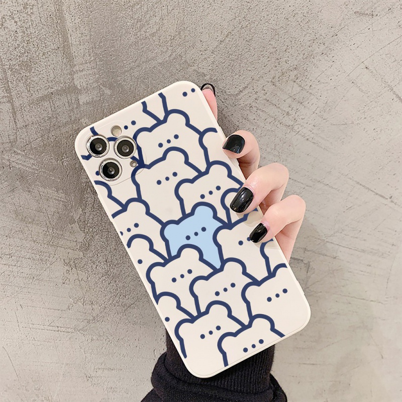 Ốp điện thoại hình gấu thích hợp cho iphone 6 6plus 6s 6splus 7 7plus 8 8plus x xs xr xsmax 11 12 13 promax plus promax