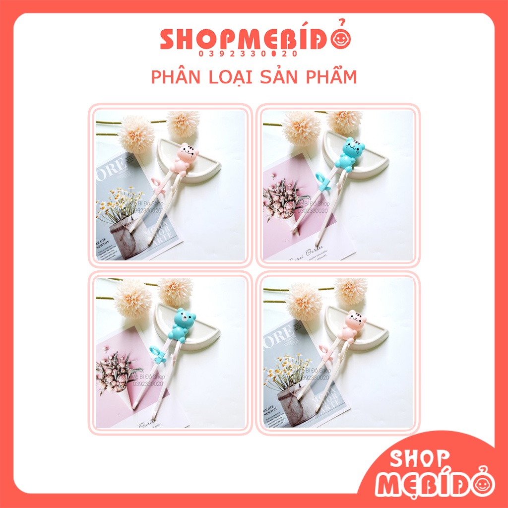 Đũa Tập Ăn Xỏ Ngón Cho Bé Tập Gắp Hình Gấu Mèo Dễ Thương AT20